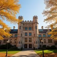 Autumnal Splendor at Yale University: A Blend of Gothic Charm and Vibrant Foliage