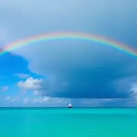A Vivid Caribbean Moment: Rainbow Over Turner's Beach, Antigua