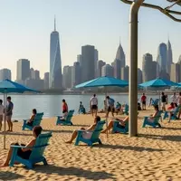 Manhattan's Unique Public Beach: Gansevoort Peninsula Offers White Sand and Adirondack Chairs