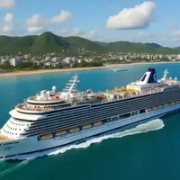 World's Largest Cruise Ship, Star of the Seas, Docks in St. Kitts